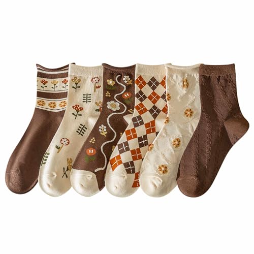 Lefe Liee Cute Vintage Cottagecore Socks - Women's Autumn Aesthetic