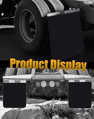 Image of Semi Truck Mud Flaps 24 inchx30 inch, Universal Heavy Duty Polymer MudFlaps Thickened Fender for Semi Truck Tractor Trailer (Pair)