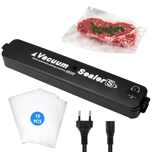 Machine Sous Vide Alimentaire Noir – Appareil Multifonctionnel Avec Aspiration Rapide, Longueur De Scellage De 30 Cm, 10 Sacs Sous Vide Inclus, Idéal Pour...
