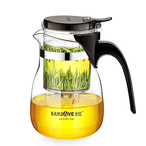 Kamjove Since1989 Teapot Kungfutee - Tetera De Cristal 600 Ml, Infusor Extraíble Kamjove Since1989 Teapot Kungfutee - Tetera De Cristal 600 Ml, Infusor Extraíble