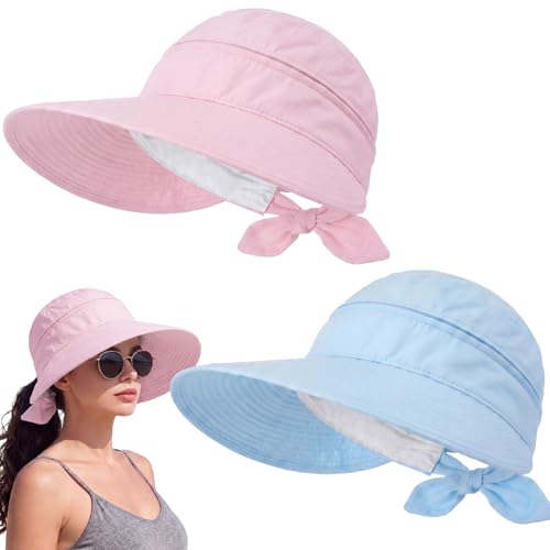 2 Pack Sombrero UV Mujer Ala Ancha miniatura 1