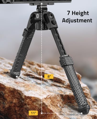 CVLIFE Rifle Bipod 30% Carbon Fiber Bipod for M-Rail Bipods for Rifles — view 5