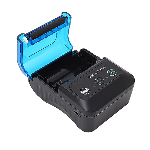 Hyuduo Tragbarer 58-mm-Mini QR-Code-Drucker, 5,1 cm Kabelloser USB Thermodrucker für Karteikarten, DIY-Tagebuch, Fotos, Notizen, Kinder und Geschenke