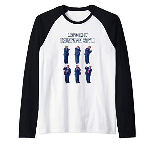 Trumpnam Style Trump Elaine Dance GIF Raglan Tee