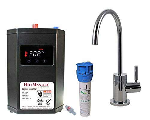 Best Cyber Monday 🔥 Westbrass DT1F207-26 Victorian 10" 1-Handle Hot Water Dispenser Faucet with HotMaster DigiHot Digital Tank System, Polished Chrome