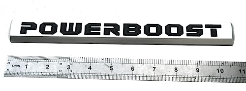 Image of 2pcs POWERBOOST Latter Emblem Left Door Badge Nameplate Replacement for 2019-2023 F-150 (Chrome)