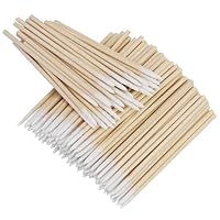 200 Stück Wattestäbchen, 7 cm Holz spitz Wattestäbchen Applikatoren für Tattoo, Augenbrauen, Beauty, Make-up, Nägel(Bambus)