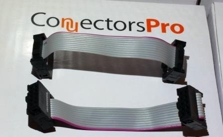 Miniatura 3 de Pc Accessories 10P 4.7 in 4.5" IDC Paquete de 2 cables planos plateados con negro 0.100 in FC doble fila 2x5 10 pines hembra a hembra (10P-4.7