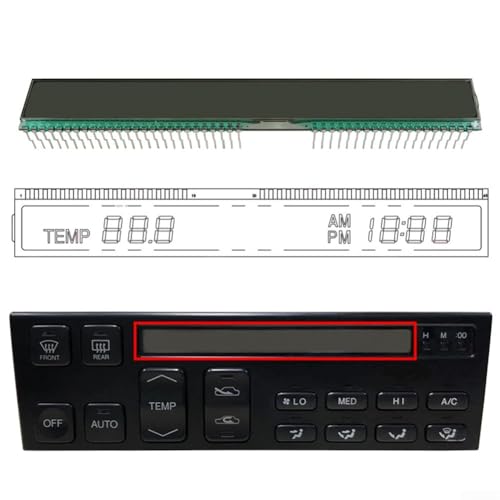 Pantalla de control climático Lexus LS400 para reparar dígitos borrosos 7