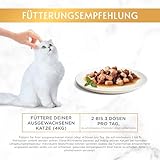 Gourmet Gold Zarte Häppchen in Sauce Katzenfutter nass, mit Lachs und Huhn, 12er Pack (12 x 85g)