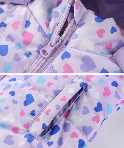 Girls 2 Piece Snowsuit Warm Padded Ski Jacket and Bib Pants Outfit Set4