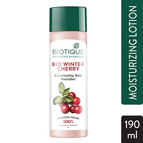 Image of Biotique Bio Berberry Hydrating Cleanser For All Skin Types, 120Ml and Biotique Bio Wintercherry Lightening And Rejuvenating Body Nourisher, 190ml
