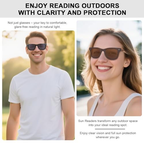 LADEESSE 3 Pack Reading Sunglasses for Men - image 5
