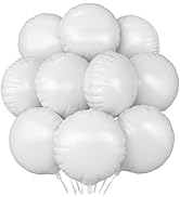 White Round Foil Balloons,20Pcs Round Shaped Balloons 18"Helium balloon for Birthday Party Baby S...