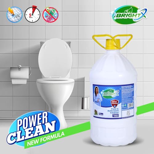 Image of Brightx Floor Cleaner Liquid Pine | Disinfectant Phenyl for Floor Cleaning | Kills 99.9% Germs | Bathroom & Tile Cleaner | Multi Surface Cleaner for Home | Concentrated Liquid | 5L x 2 Pack
