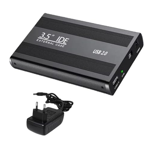 ISTOVO Boîtier IDE pour Disque Dur Externe 3,5 Pouces (HDD/SSD) avec Adaptateur USB et Alimentation (Prise UE)