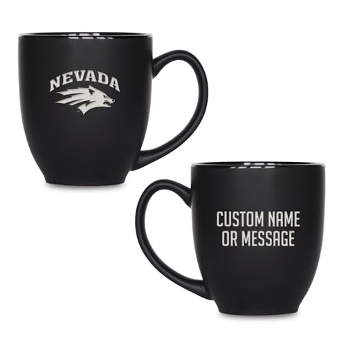 Image of Rico Industries NCAA Primary 15-Oz Personalized Matte Black Bistro Mug - for Hot or Cold Drinks