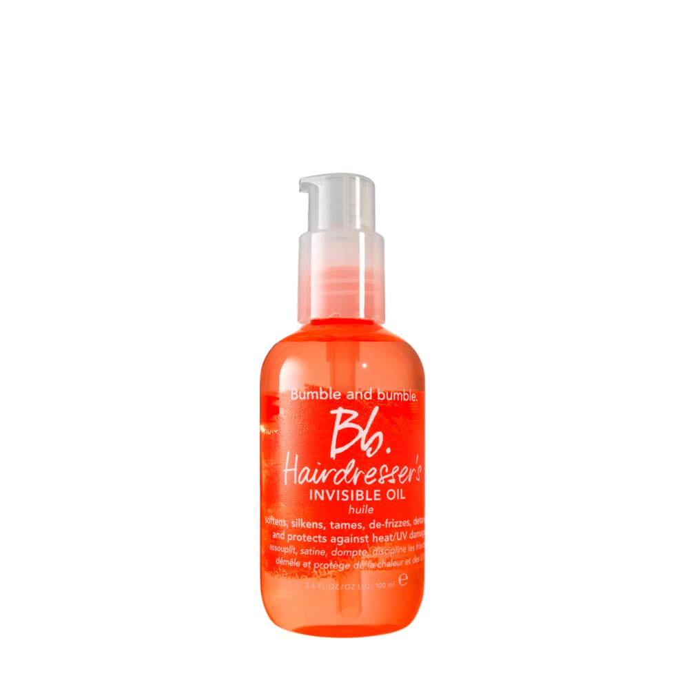 Bumble and bumble. Hairdresser's Invisible Oil Frizz-Reducing Hair Oil | Heat Protection, Anti Frizz + Shine | Curly, Wavy, Straight | With Argan Oil, Coconut Oil + Grapeseed Oil