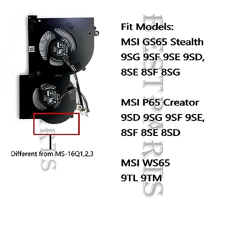 Ventilateur CPU GPU MSI GS65 resout surchauffe PC portable MS-16Q4