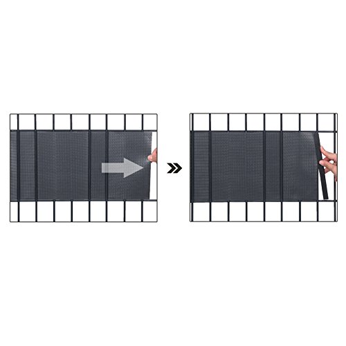 Image of SONGMICS 100 m PVC Privacy Screen Strips Fence Film Wind Protection 2 Rolls m x 19 cm Extra Thick with 50 x Mounting Clips Anthracite GPJ100GY, 100