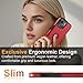 DOGODON Design Compatible with iPhone 14 Case Luxury Leather Business Vintage Slim Non-Slip Soft Grip Shockproof Protective Cover (2022) 6.1 Inch (Red)