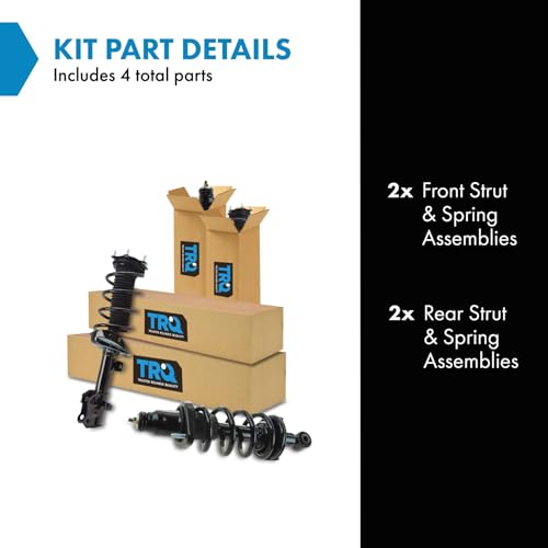 Image of TRQ Front and Rear Strut & Coil Spring Assembly Set Driver & Passenger Sides Compatible with 07-11 Honda CR-V