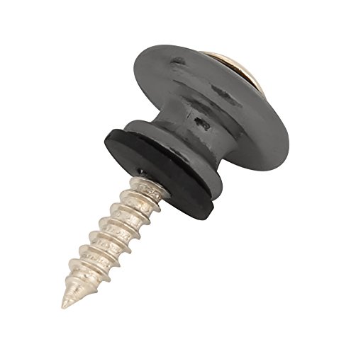 Attaches de sangle de guitare basse ukulélé noires avec vis de rechange