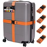 Gorilla Grip Heavy Duty 4 Pack Adjustable Luggage Straps for Suitcases