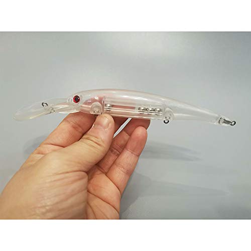 Shelt 15 Pcs Unpainted Fishing Walleye Hard Lures Blanks