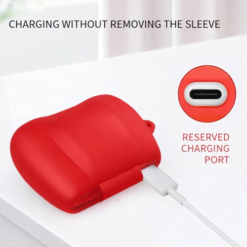 Image of MoonMart Silicone Case Cover Compatible with Boult Astra, UFO, Mustang & GoBoult Ember (Red)