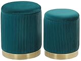 Set de 2 poufs coffres de rangement d'esprit glamour, ultra pratiques et très décoratifs