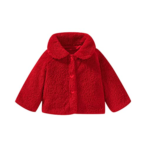 Toddler Baby Girls Boys Fleece Winter Warm Jacket Infant Button Up Long Sleeve Lightweight Polar Outwear (Christmas Jacket,2-3T)