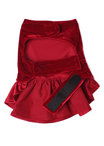 Vestido de ocasión especial para perros medianos de terciopelo miniatura 3