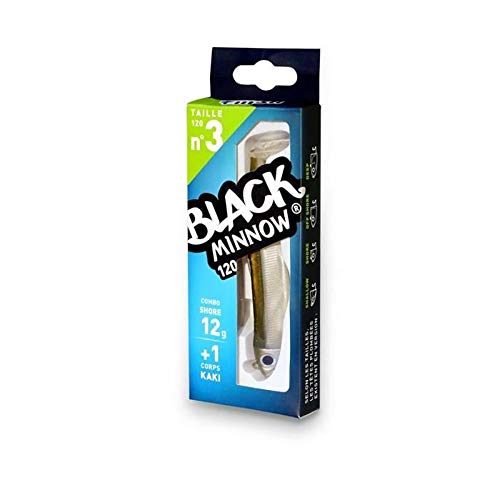 Fiiish Black Minnow Leurre Combo BM120 Doux en vinyle Pêche Spinning Bar et autres poissons 1...