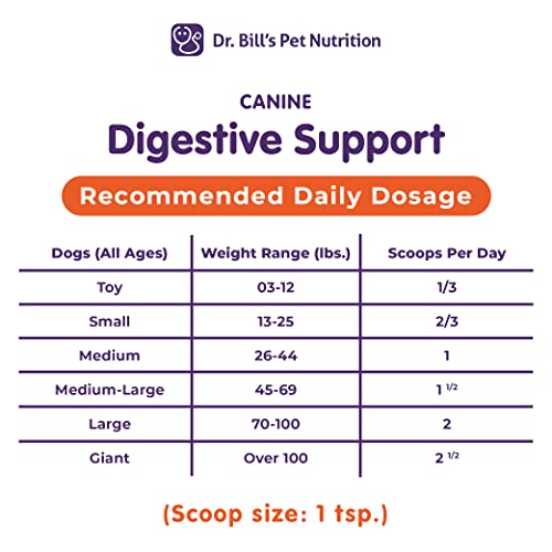 Dr. Bill’s Canine Digestive Support | Pet Supplements | Probiotics For Dogs | Contains Ginger Root, Psyllium Husk, Lemon Balm, Bifidobacterium, And Fructooligosaccharides #TOP5