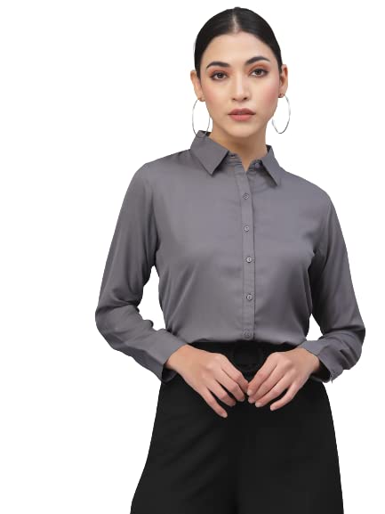 style quotient Women Solid White Polymoss Regular Formal Shirt-picture-28