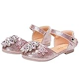 ➤【Design】Prinzessin Elsa Cinderella Schuhe verfügen über glitzernde Pailletten, schönes Kristall-Eis-Muster, einfachen Klettverschluss. Ein Muss für jede kleine Eisprinzessin.