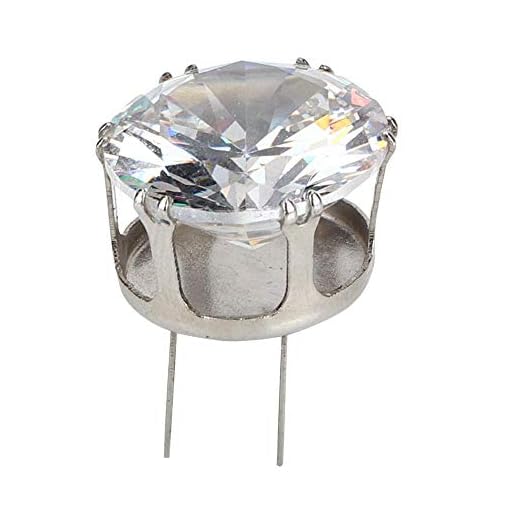HEEPDD 10 st kristall strass dekoration, zirkon rund kristall spänne tyg sko dekoration spänne kvinnor brud bröllop bal fest skor dekoration (silver)