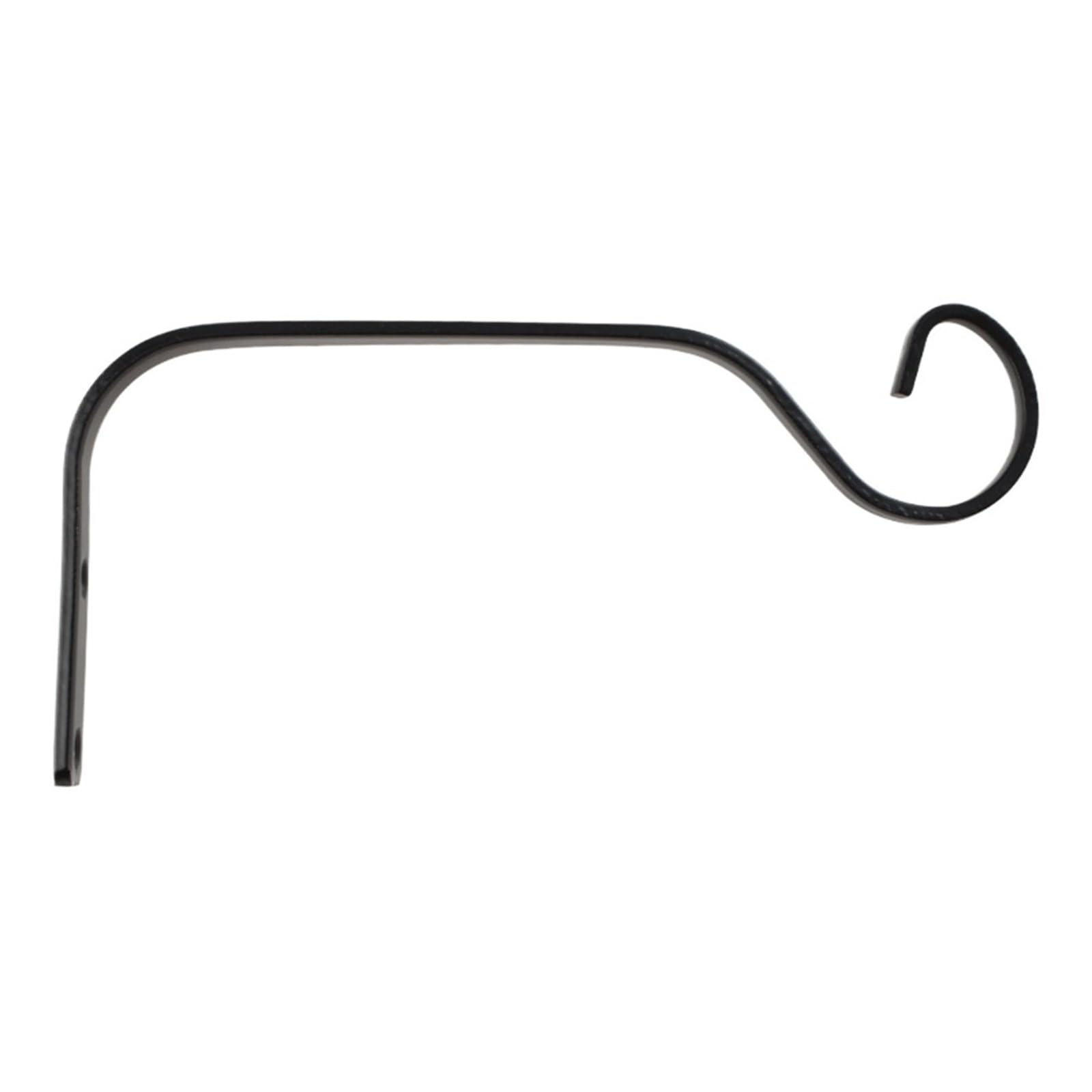 Huwoyg Black Plant Hanger Hook Wall Mounted Hanging Basket Brackets Metal Flower Pot S-Shape For Plants(Black)