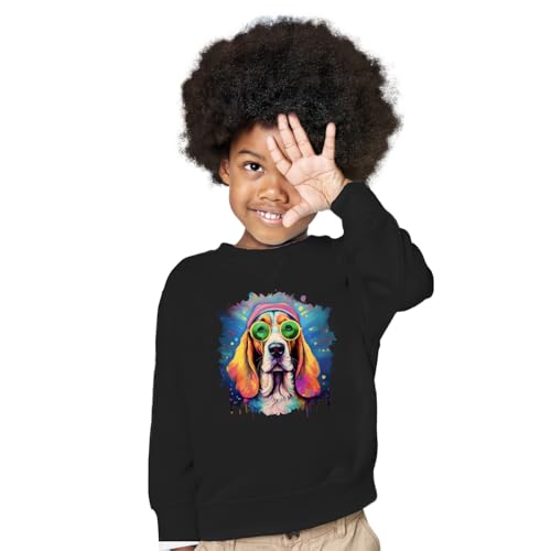 Hippie Dog Portrait Oil Painting Watercolor Tie-dye Vintage Adult Youth T-Shirt Hoodie Sweatshirt3