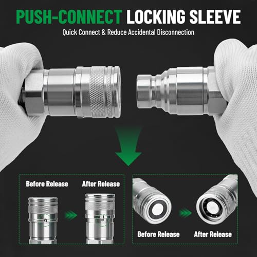 Image of 1 /2 inch Flat Face ISO 16028 Hydraulic Couplers, 1 /2 inch (#8) JIC Thread