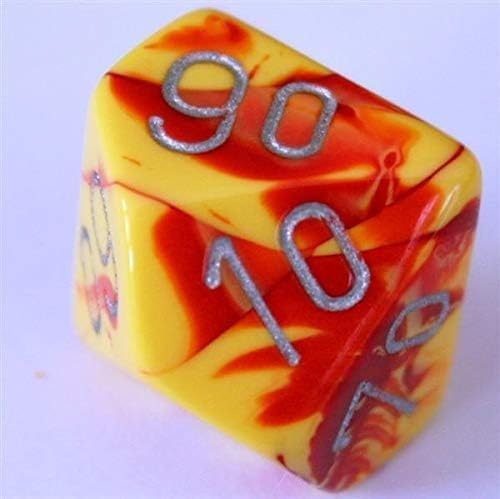 Miniatura 6 de Chessex CHX26450 Juego de dados Géminis rojo-amarilloplateado, talla única, multicolor
