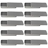 Package Including: You will receive 10Pcs Matte black metal storage boxes with smooth slide top mechanism for easy access to lip balm solid perfume pills crafts and DIY projects. Product size:3.15" x 1.34" x 0.47". Empty Rectangular Tins Design: Meta...