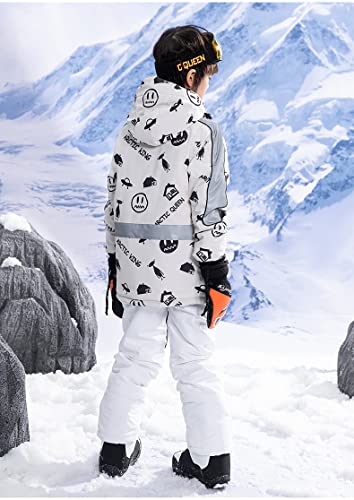Image of Girls /Boys Snowsuits Hooded Insulated Windproof Winer Coats Ski Jacket Snow Pants Set
