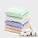 Baby Muslin Washcloths(12x12 Inches,5 Colors)-100% Natural Cotton Baby Wipes-Super Soft Face Towel for Sensitive Skin-Baby Register Shower Gift!