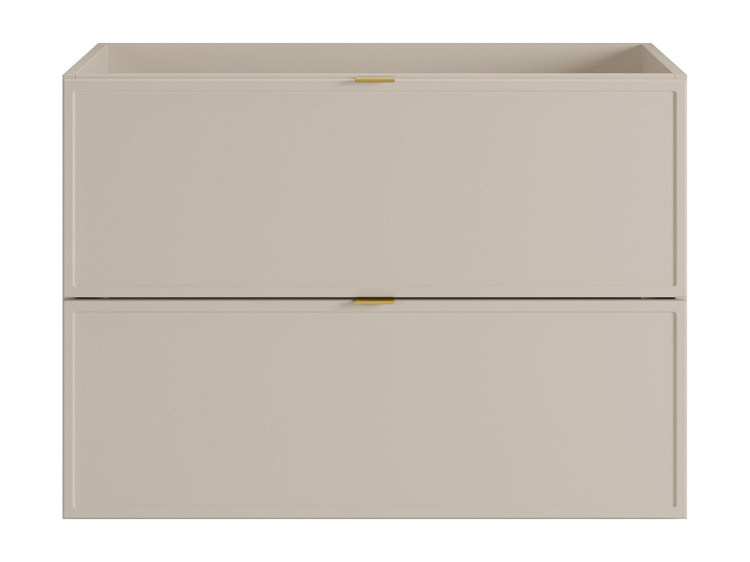 Vente-unique - Mueble de Lavabo Ondil - L 80cm x A 45cm x H 60cm - MDF - Beige