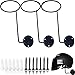 YOOHUA 3PCS Helmet Holder Rack Hook Helmets Stand Wall Mount Jacket Hanger Motorcycle Accessories, Black