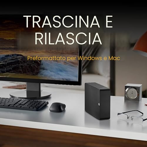 One Touch Hub 10TB, Hard disk esterno, per pc, PC Portatili e Mac, USB-C, USB 3.0, 1 Anni Mylio, Data Rescue Service (STLC10000400) - Hub USB - Immagine 5