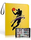Basketball Trading Card Binder, Fit 900 Sport Cards 3 Ring Binder Book with 50 Binder Sheets, 9 Pock