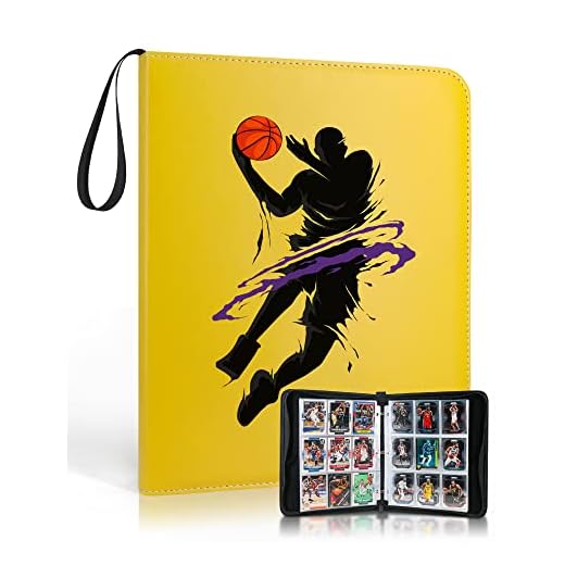 Basketball Trading Card Binder, Fit 900 Sport Cards 3 Ring Binder Book with 50 Binder Sheets, 9 Pocket Card Sleeves Album for Birthday Christmas New Year Gift for All Cards Collectors (BSK001)
